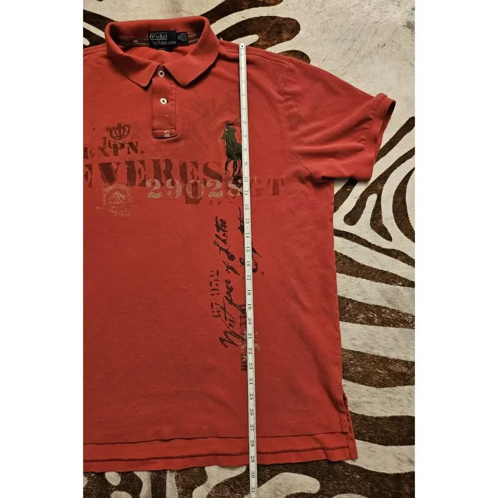 Vintage POLO Ralph Lauren Custom Fit Red Everest Expedition Big Pony Size XL